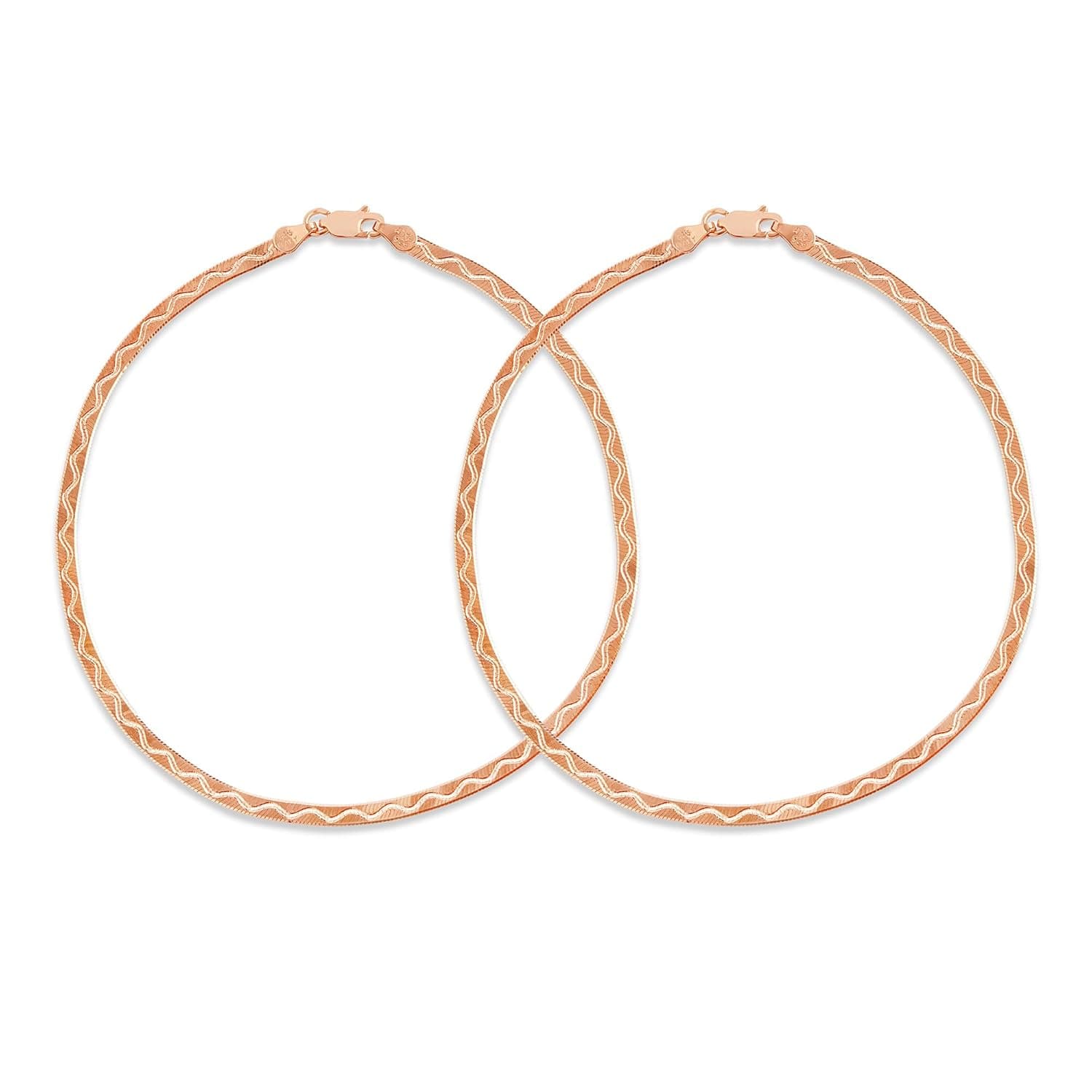 ZAVYA 925 Sterling Silver Rose Gold Plating Braided Abstract Anklets (Pair) | Gift for Women & Girls - Authentic ZAVYA Fashion | UrbanThreads