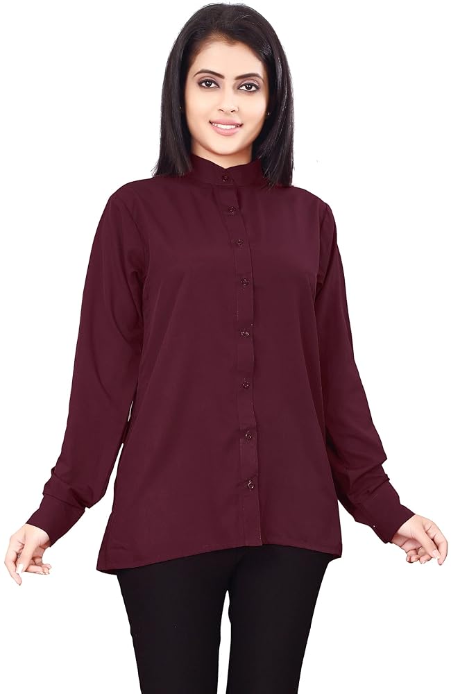 Leriya Fashion Women Crepe Top Regular Fit Western (W1153_Red_XXL) - Authentic Leriya Clothing | UrbanThreads - Image 2