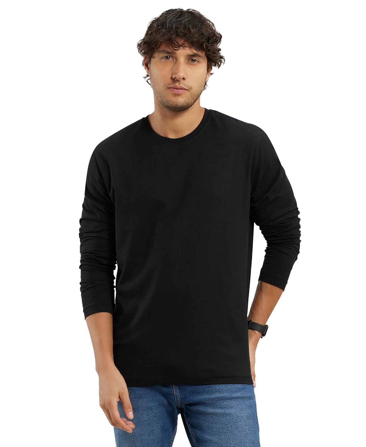 Jockey AM95 Men's Cotton Rich Regular Fit Full Sleeve T-Shirt
