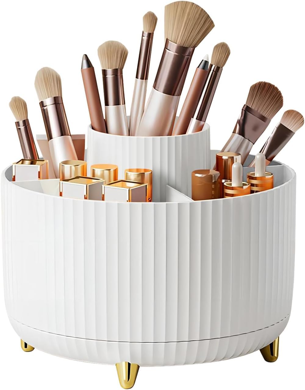 Zollyss 360° Rotating Makeup Brush Holder Organizer