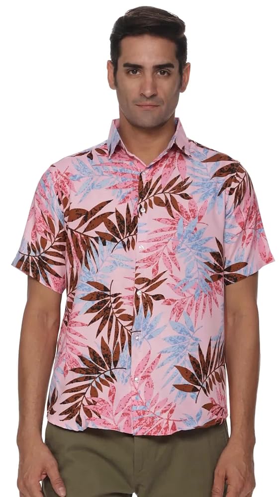 Leriya Fashion Men's Rayon Printed Regular Fit Shirt (Lf-Ms-6089_Pink XXL), 2XL - Authentic Leriya Clothing | UrbanThreads - Image 3