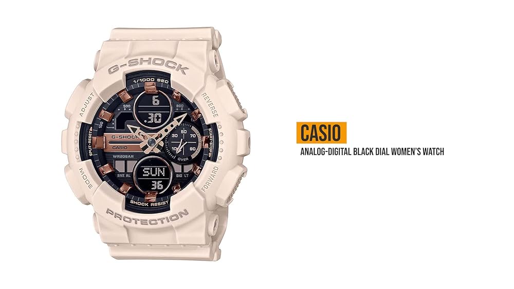 Casio G-Shock GMA-S140M-4ADR Black Pink Resin Women's Watch - Image 3