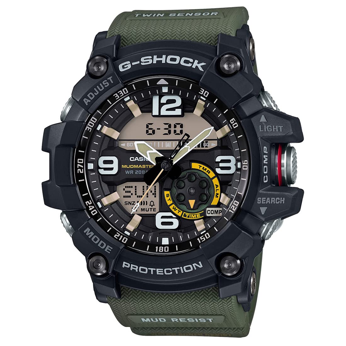 Casio G-Shock Mudmaster Green Black Analog-Digital Watch