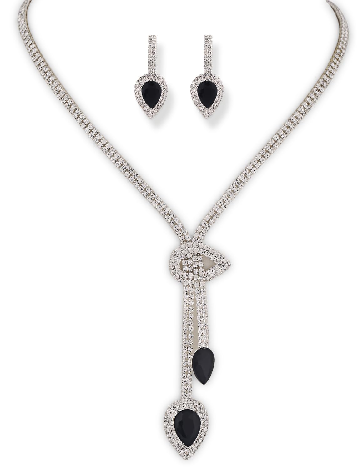 Shining Diva Crystal Diamond Necklace Jewellery Set for Women