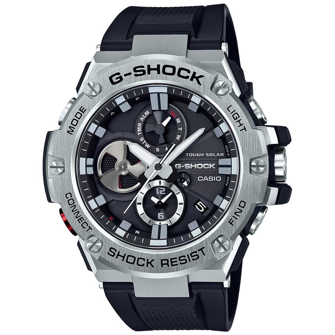 Casio G-Shock GST-B100 Black Metal Resin Bluetooth Solar Watch