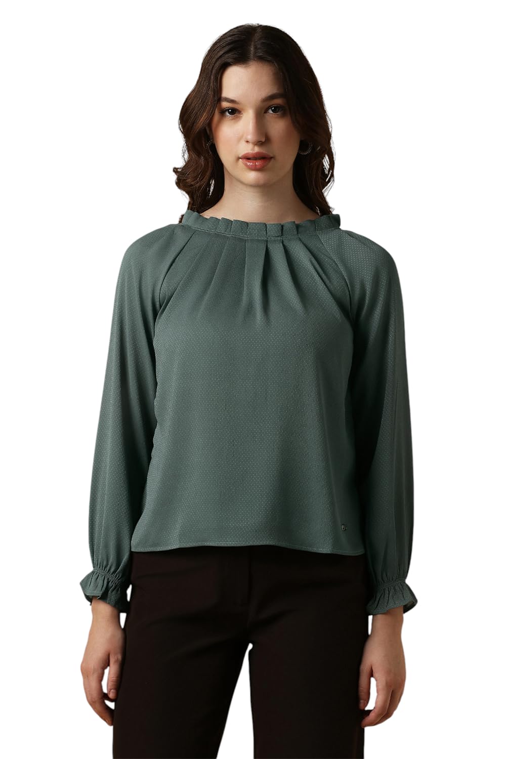 Allen Solly Women Polyester Regular Fit Full Sleeve Top