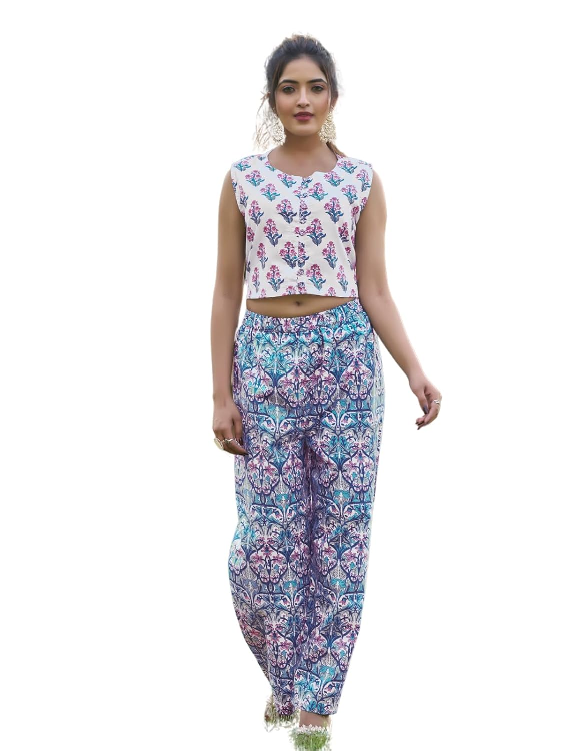 Leriya Fashion Women Rayon Printed Sleeveless Kurta Set | Kurta Set Sleeveless | Sleeveless Kurta Se - Authentic Leriya Clothing | UrbanThreads