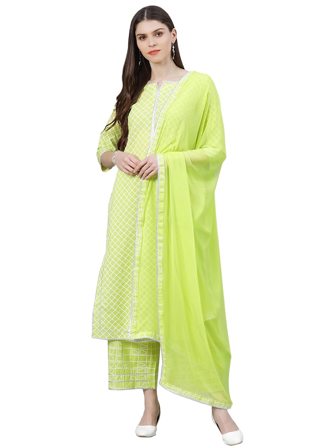 Libas Printed Cotton Kurta Palazzo Set | UrbanThreads.in