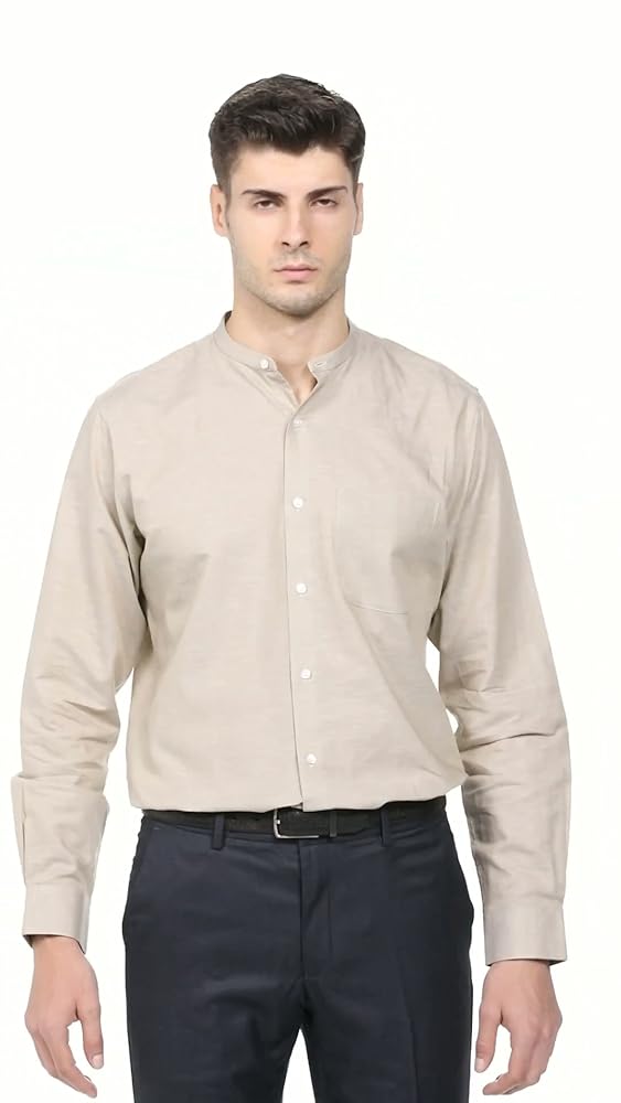 Van Heusen Men Cotton Solid Regular Fit Shirt - Authentic Van Clothing | UrbanThreads - Image 3
