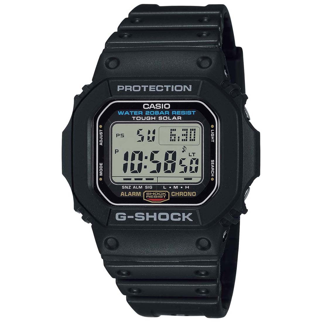 Casio G-Shock Tough Solar Digital Watch Black Resin