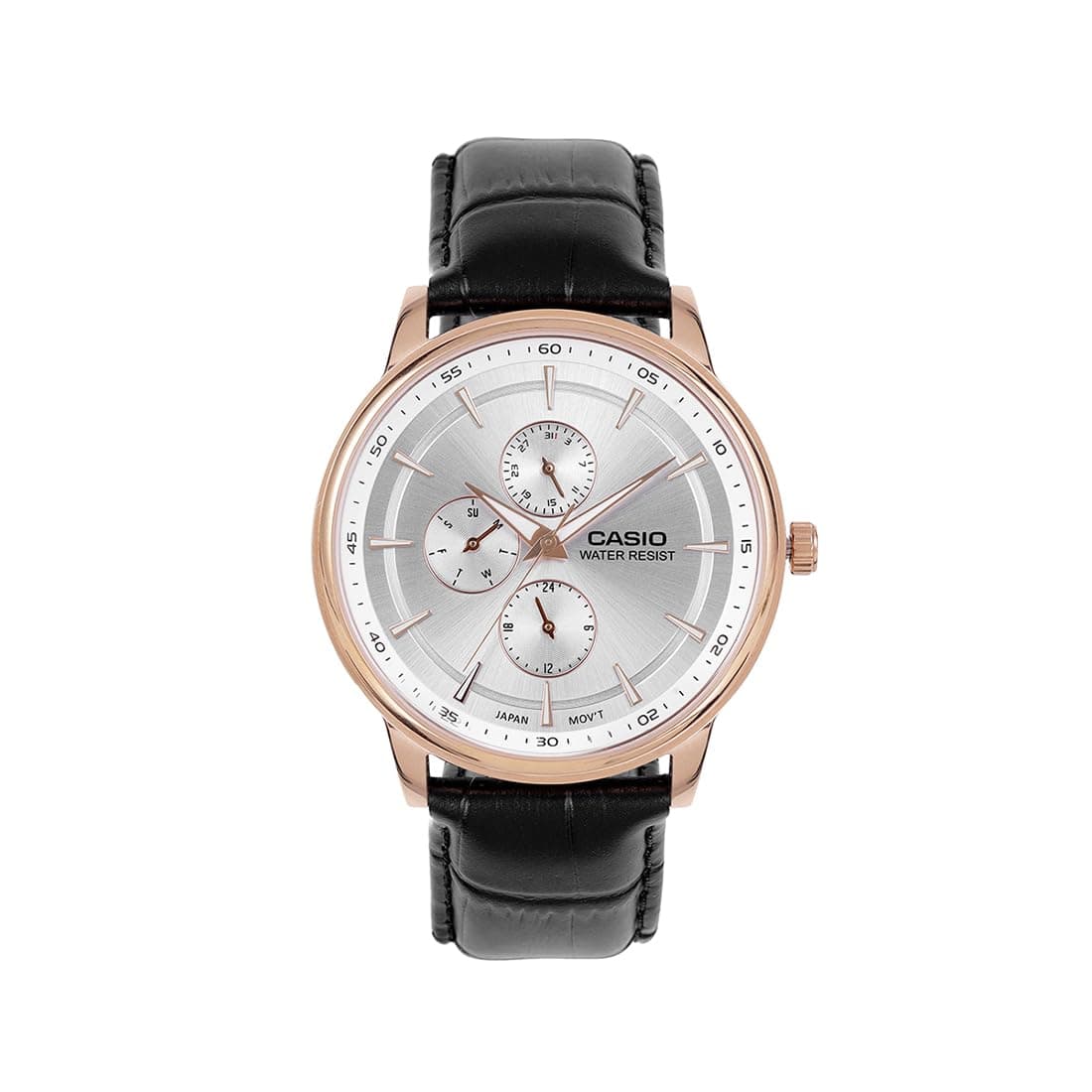 Casio Enticer Silver Dial Watch Men's Classic Style