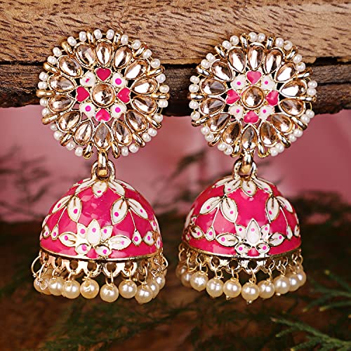 Shining Diva Gold Plated Jhumki Earrings for Women & Girls - Image 4