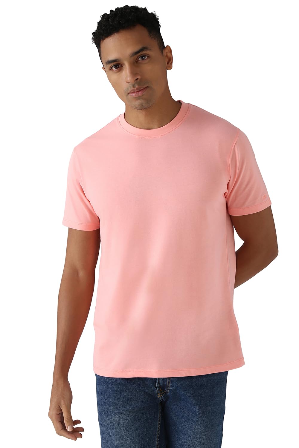 Peter England Men's Cotton Regular Fit Crew Neck T-shirt