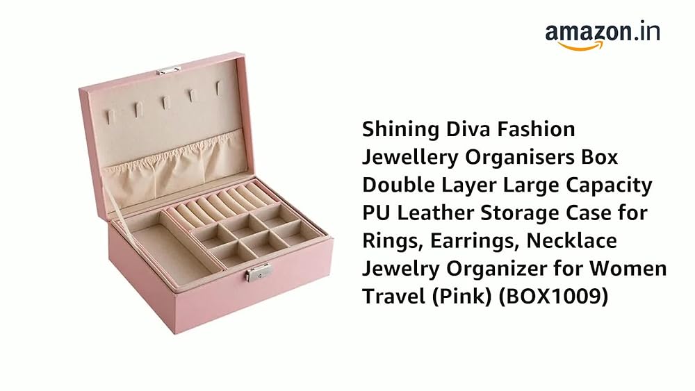 Shining Diva Luxe Leather Jewelry Organizer - Image 3