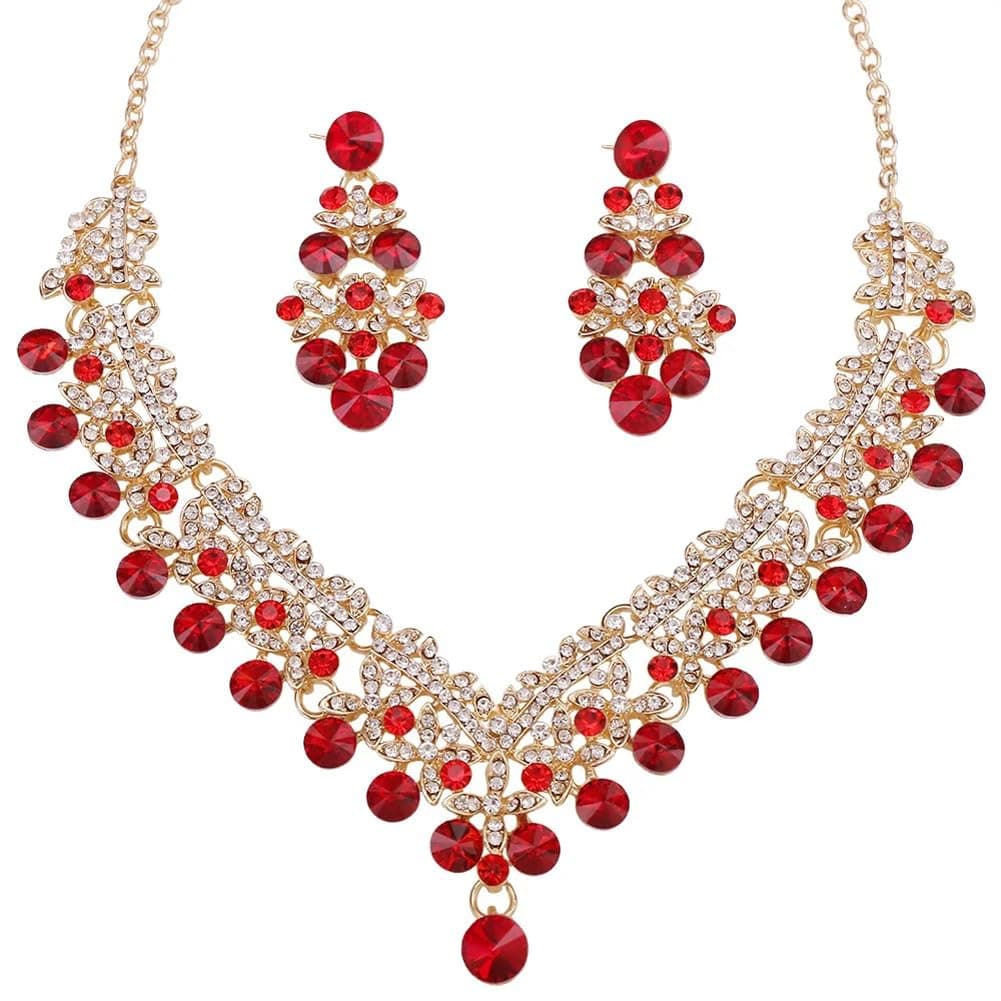 Shining Diva Fancy Wedding Party Crystal Diamonds Necklace