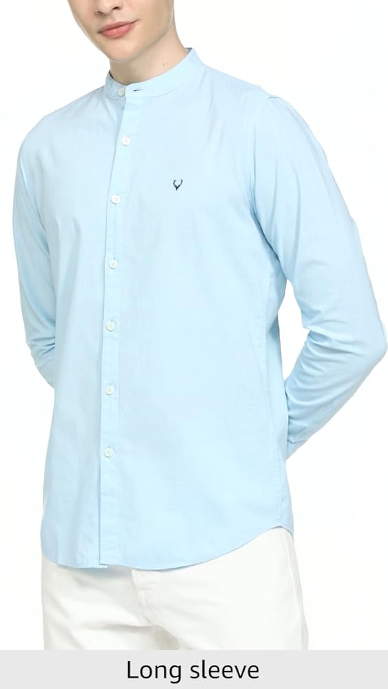 Allen Solly Men Cotton Solid Slim Fit Shirt - Image 4