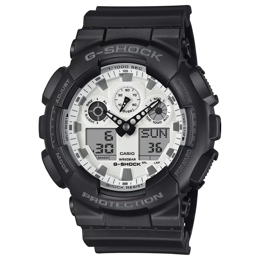 Casio G-Shock GA-100WD-1ADR Analog-Digital White Dial Men