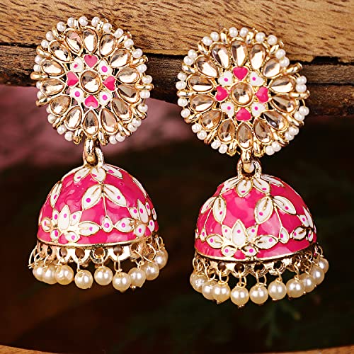 Shining Diva Gold Plated Jhumki Earrings for Women & Girls - Image 5