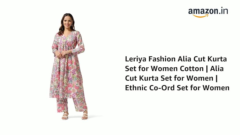 Leriya Fashion Women's Semi Cotton Floral Regular Kurta Set - Authentic Leriya Clothing | UrbanThreads - Image 3