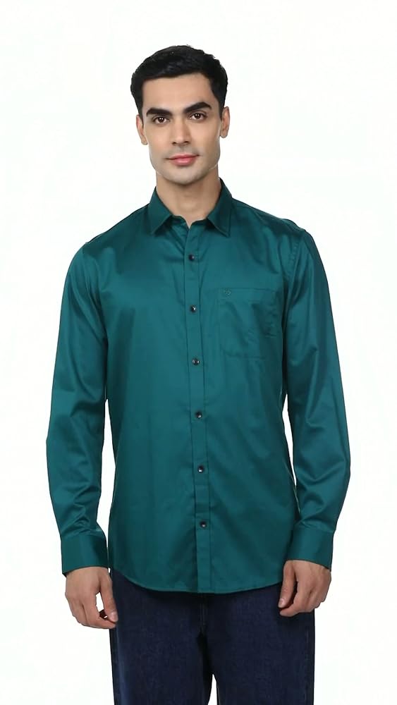 Peter England Men's Cotton Slim Fit Full Sleeve Casual Shirt - Image 3