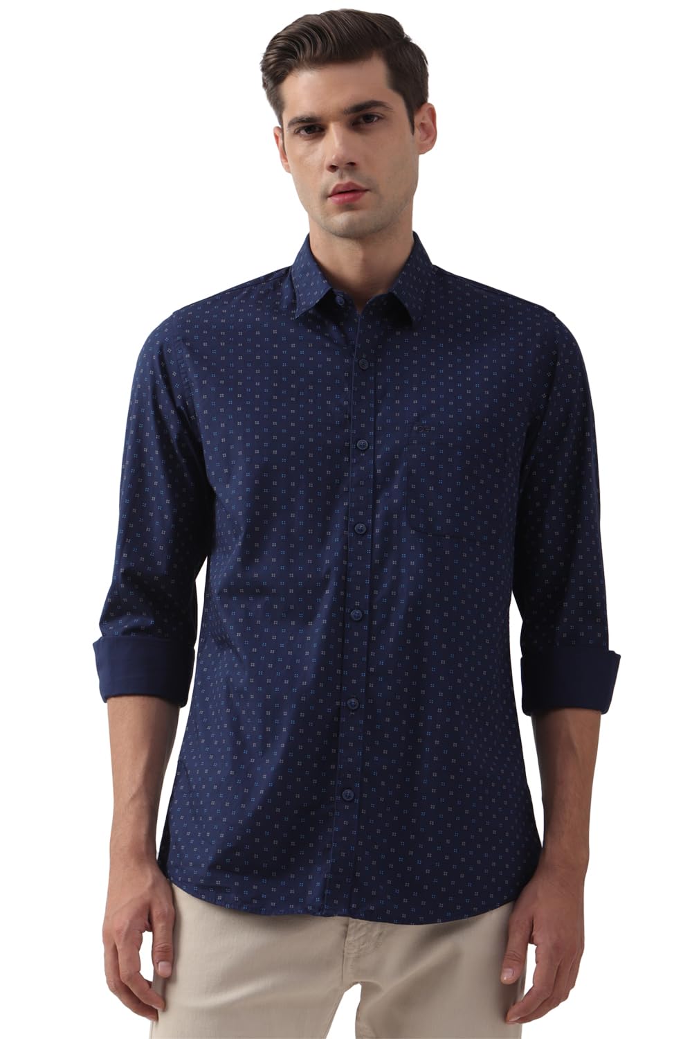 Peter England Men Cotton Printed Slim Fit Shirt