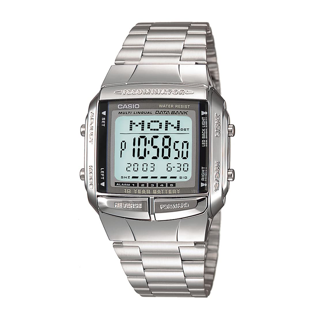 Casio DB-360-1DF Unisex Digital Grey Dial Watch