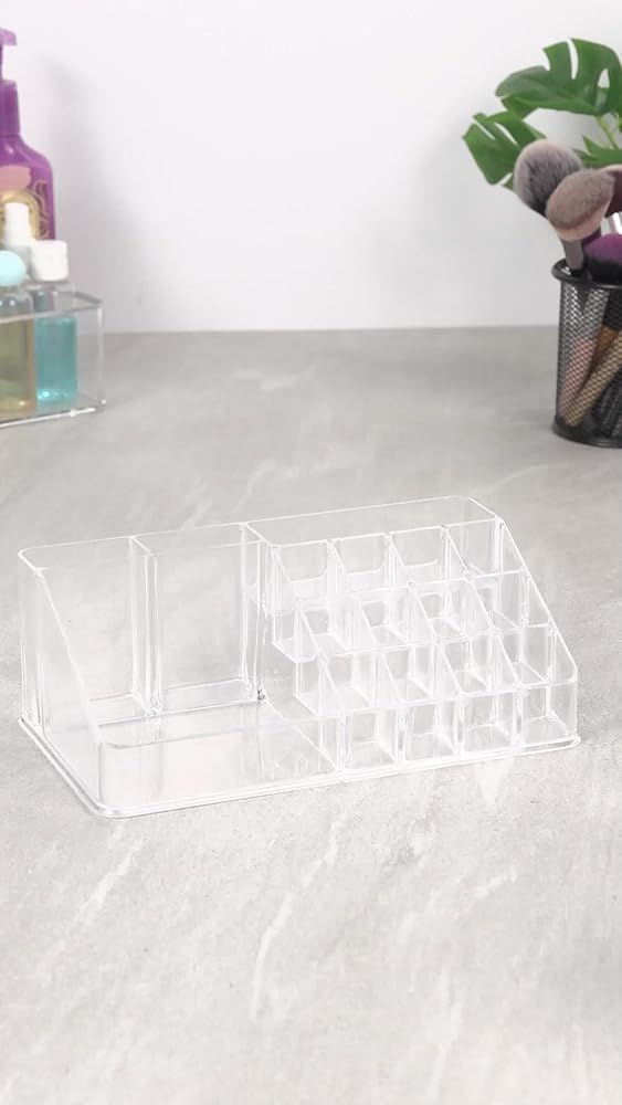 Clazkit 16 Grid Makeup Organizer Plastic Cosmetic Display - Image 3
