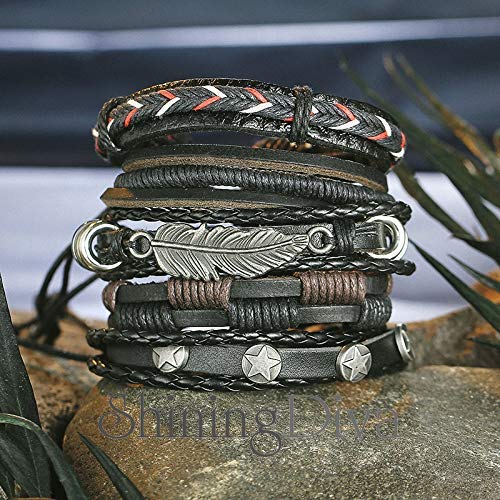 UrbanThreads Leather Bracelet Men Braided Style - Image 5