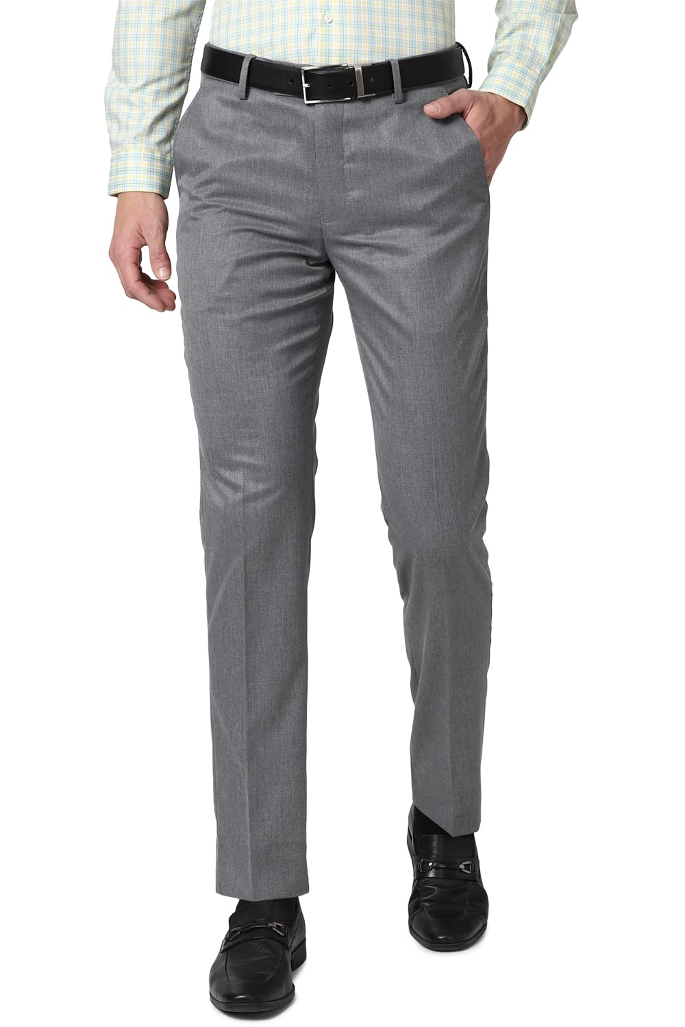 Peter England Men's Mid Rise Slim Fit Utility Pants