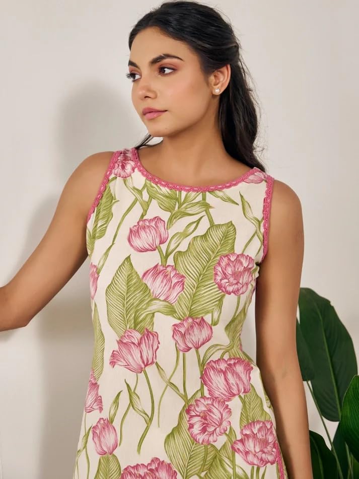 Leriya Fashion Women Rayon Kurta Sets | Floral Regular Kurta with Palazzo | Printed Straight Sleevel - Authentic Leriya Clothing | UrbanThreads - Image 3