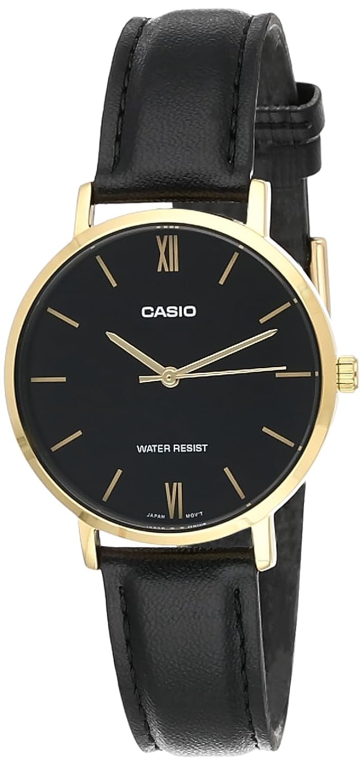 Casio Enticer Black & Gold Women's Watch