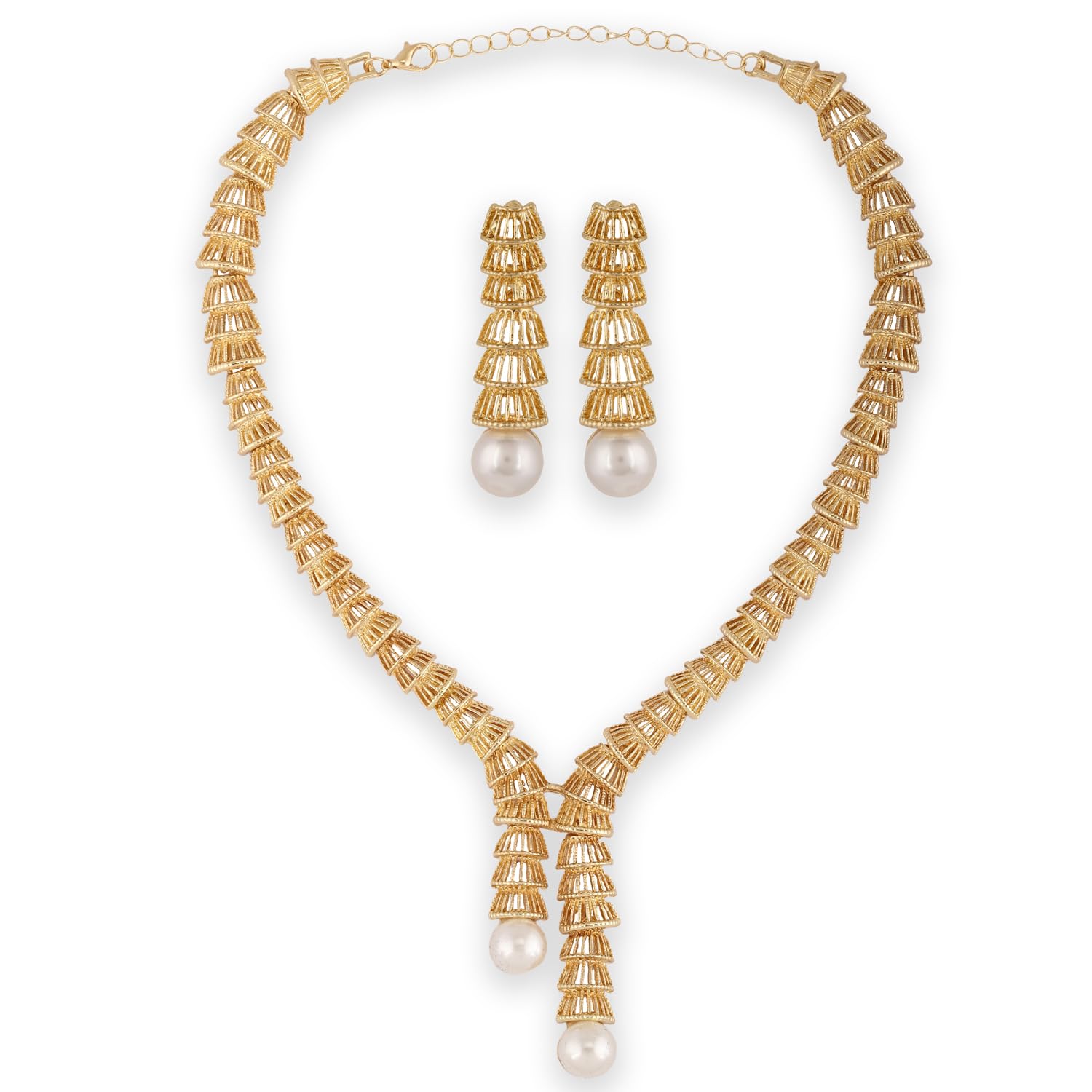 Shining Diva Fancy Necklace Jewellery Set for Women