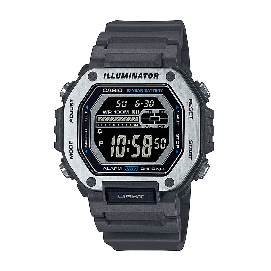 Casio MWD-110H-8BVDF Digital Grey Dial Men Watch