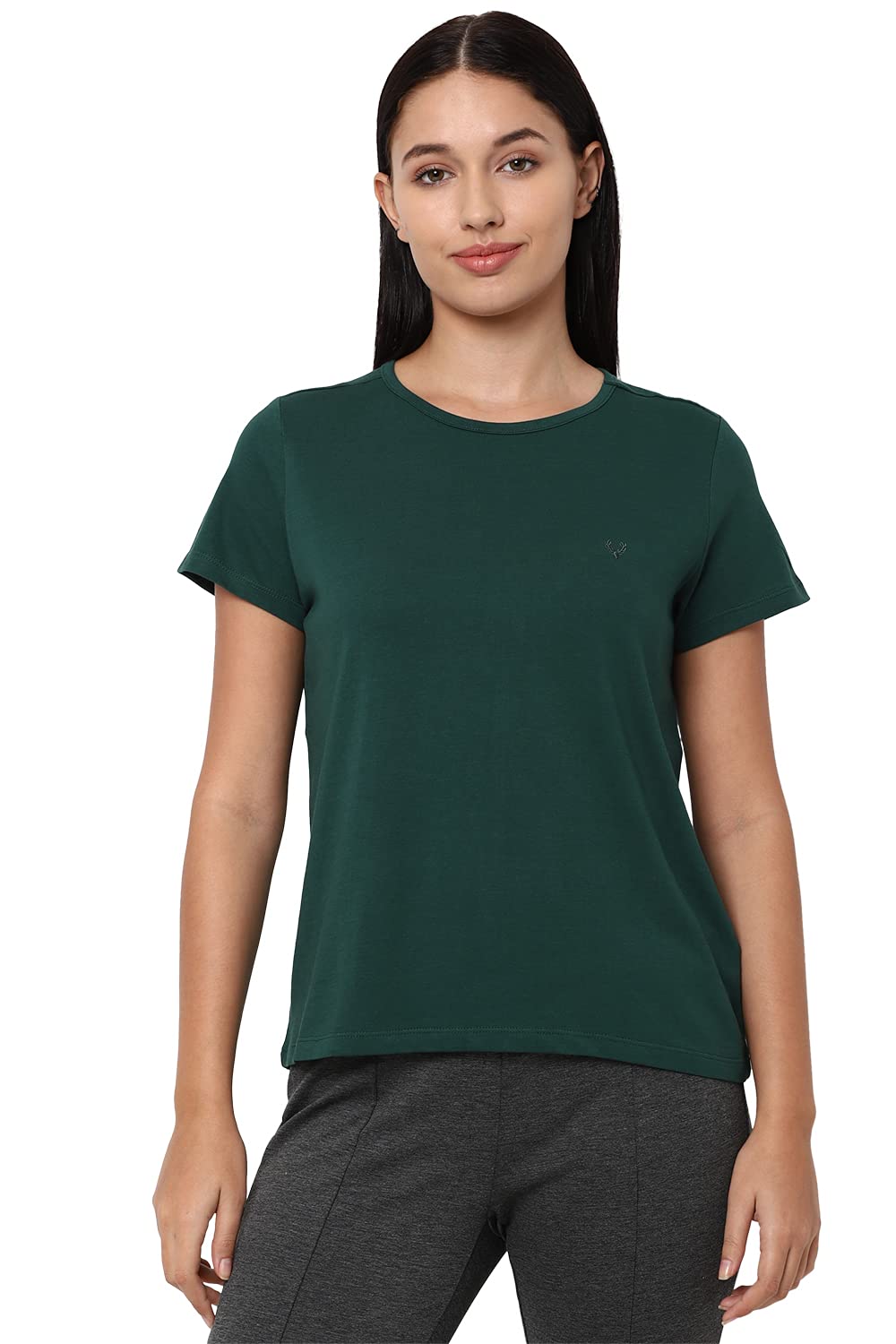 Allen Solly Women's 100% Cotton Regular Fit T-Shirt