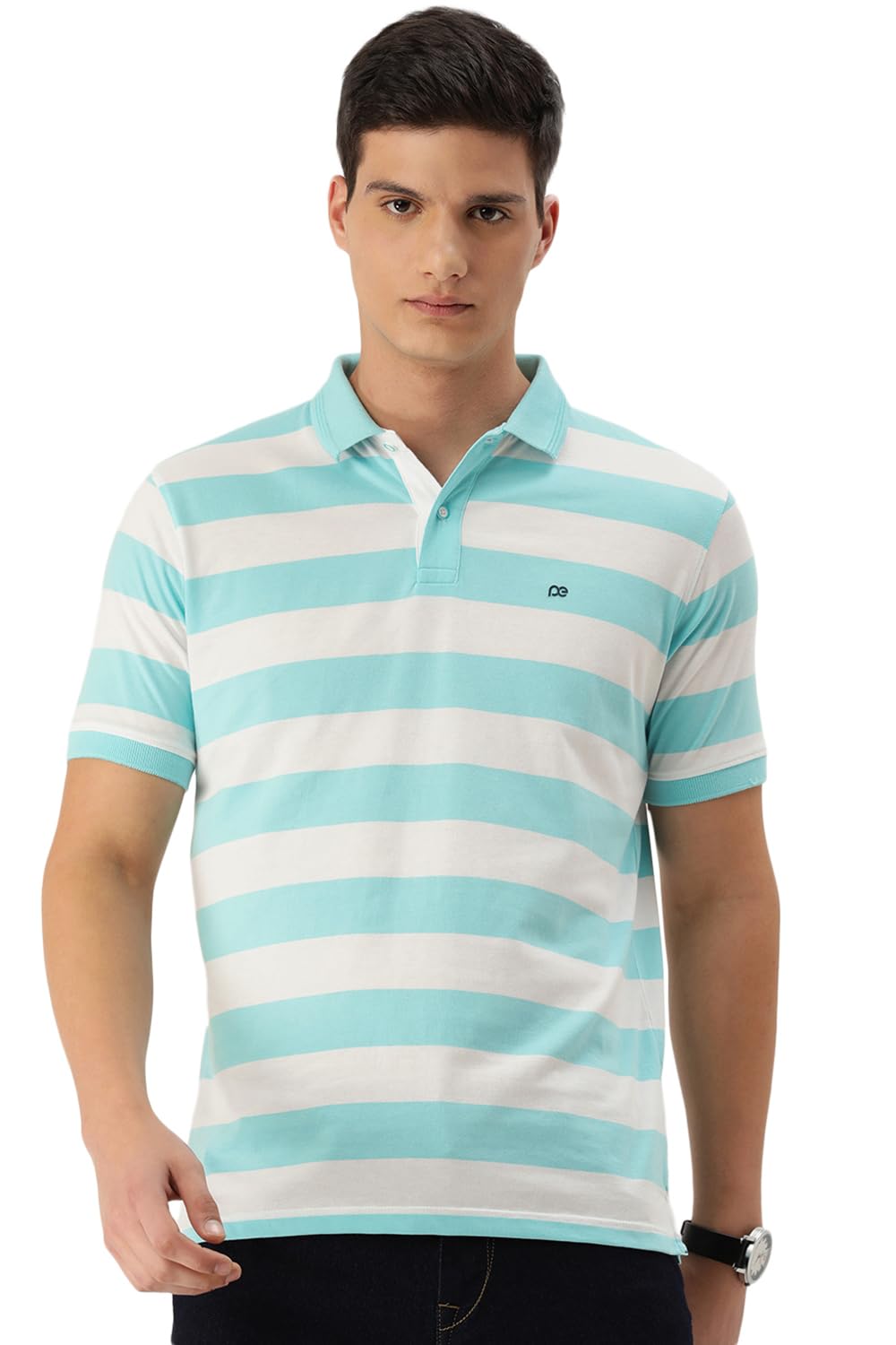Peter England Men's Cotton Regular Fit Polo T-Shirt