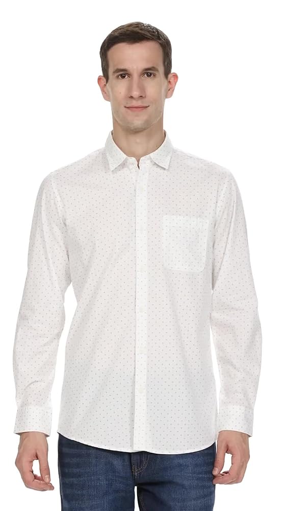 Peter England Men's Slim Fit Casual Shirt 100% Cotton - Image 3