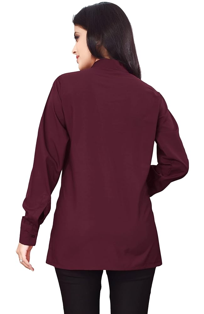 Leriya Fashion Women Crepe Top Regular Fit Western (W1153_Red_XXL) - Authentic Leriya Clothing | UrbanThreads - Image 3