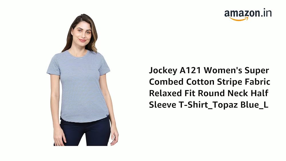 Jockey Women's Super Combed Cotton Stripe T-Shirt - Image 3