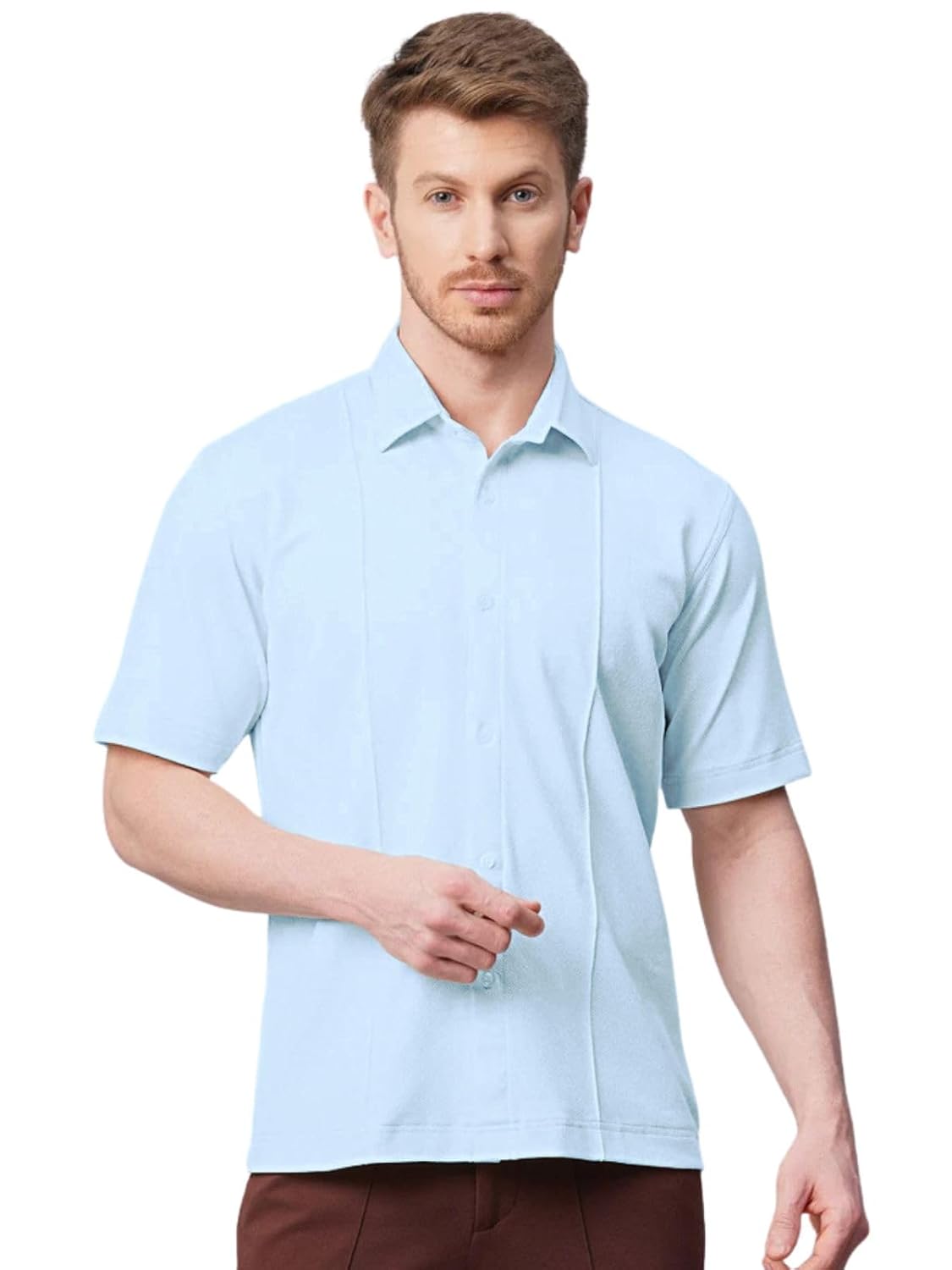 Leriya Fashion Men's polyester Regular Fit Shirt | Half Shirt | Shirt Casual| Shirt Half Sleeve | Te - Authentic Leriya Clothing | UrbanThreads