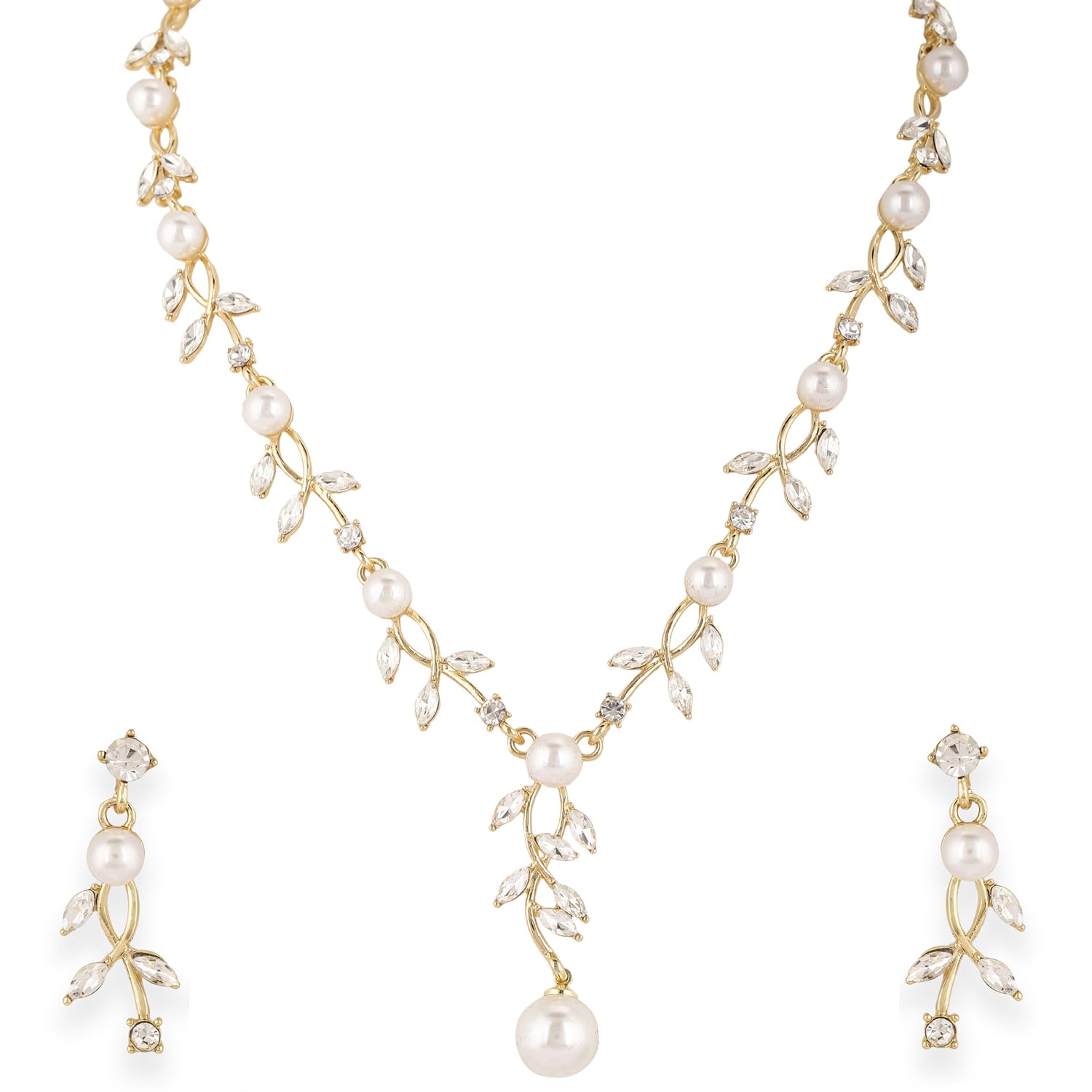 Shining Diva Fancy Necklace Jewellery Set for Women