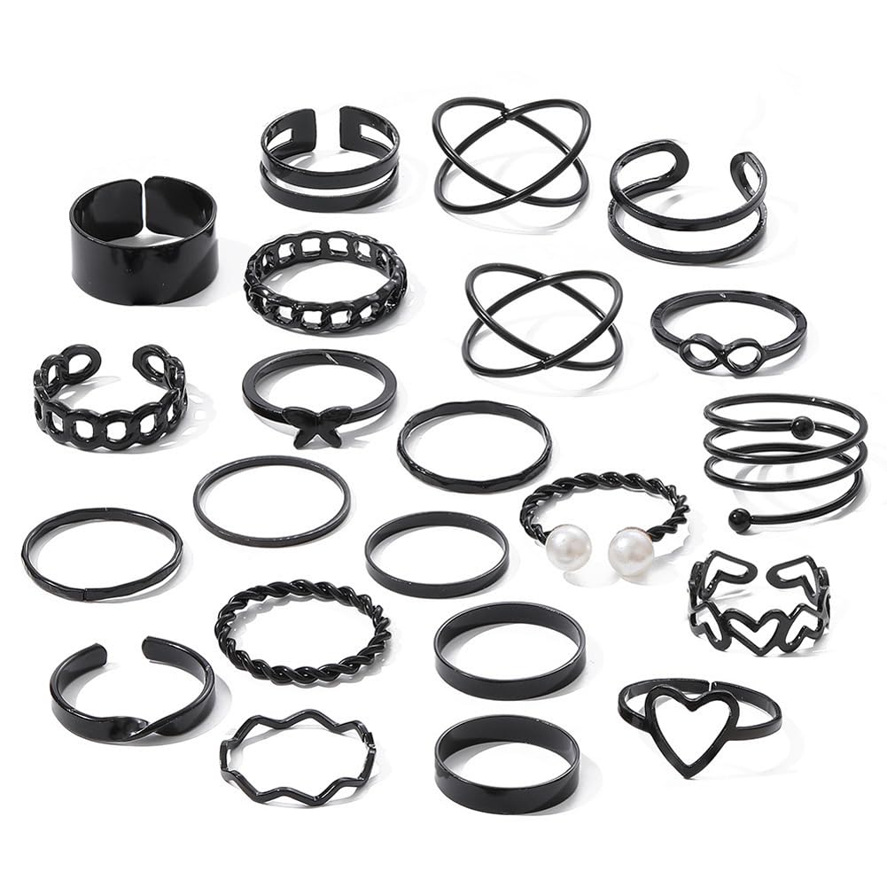 Shining Diva Set of 22 Stylish Rings for Women and Girls