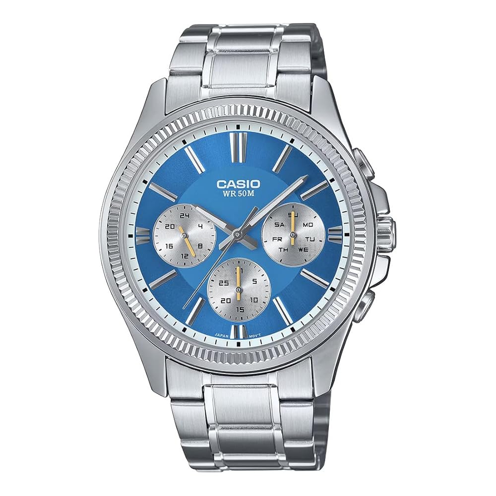 Casio MTP-1375D-2A2VDF Blue Dial Stainless Steel Watch - Image 4