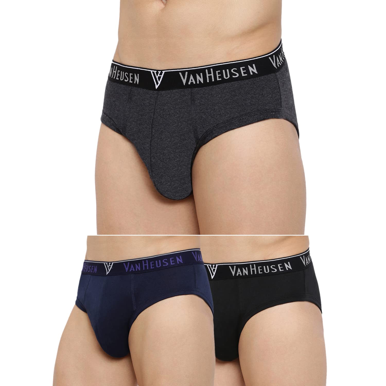 Van Heusen Men Anti Bacterial Briefs 100% Cotton Pack of 3