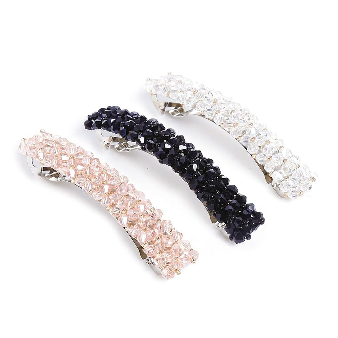 Shining Diva Crystal Hair Clips for Women Girls Kids
