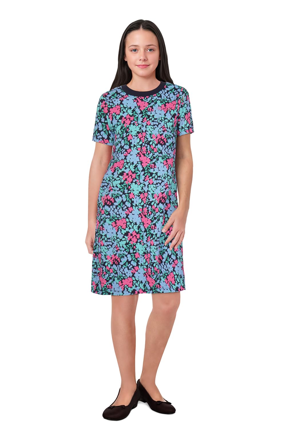 Allen Solly Girl's Cotton Blend Knee-Length Dress