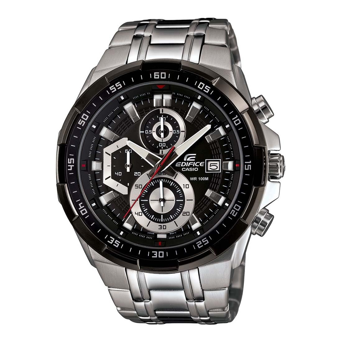 Casio Edifice Chronograph Watch Black Dial Silver