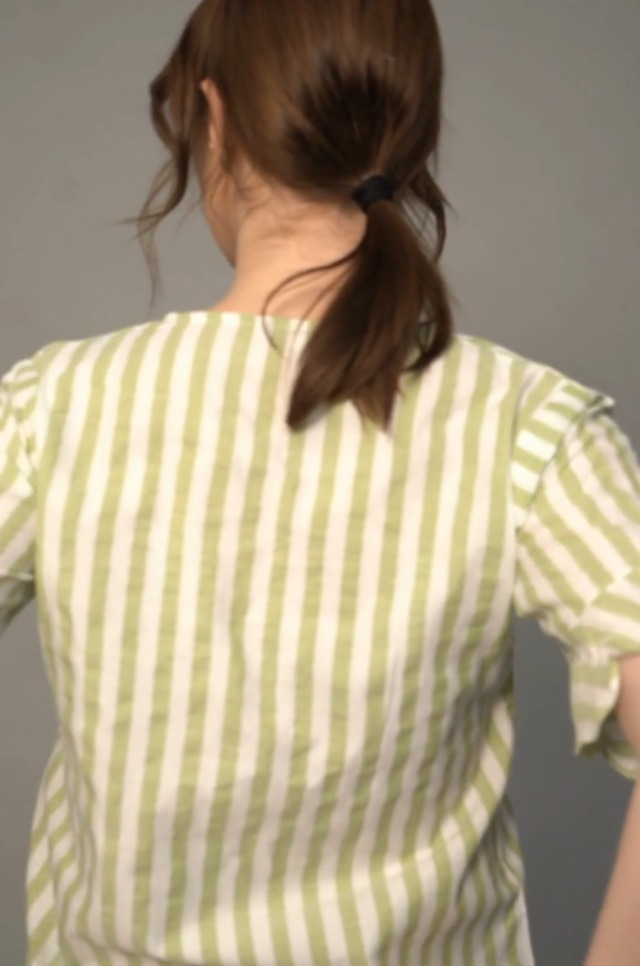 Leriya Fashion Women's Western Striped V-Neck Tops | Ruffle Sleeves | Comfortable Cotton Printed But - Authentic Leriya Clothing | UrbanThreads - Image 4