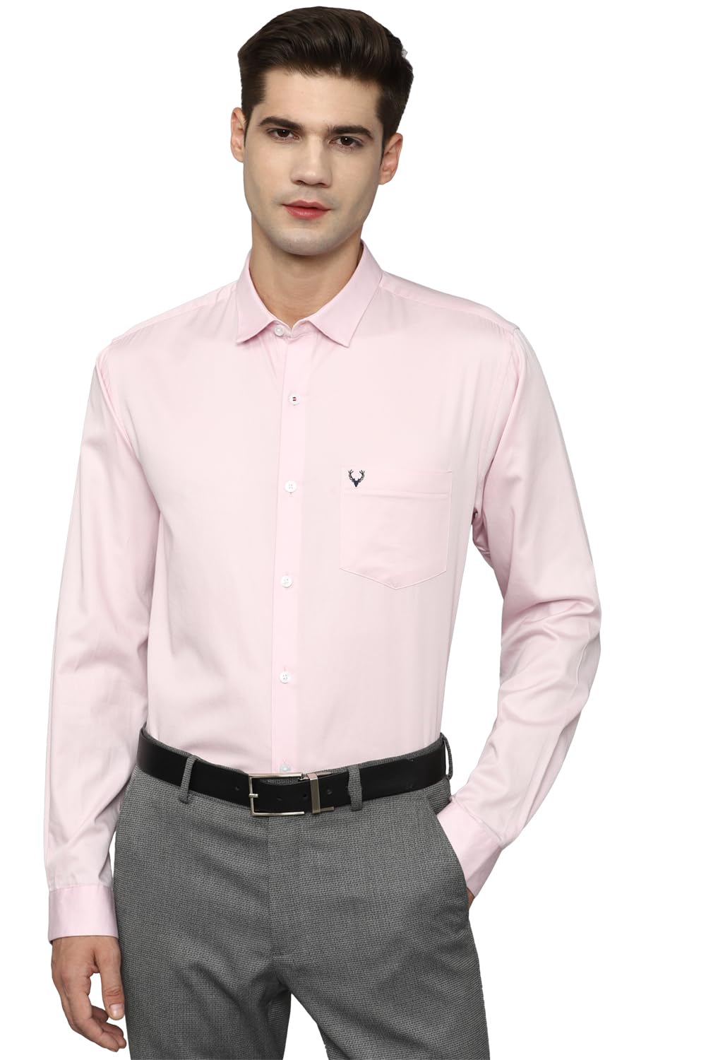 Allen Solly Men's Cotton Regular Fit Shirt Pink 40