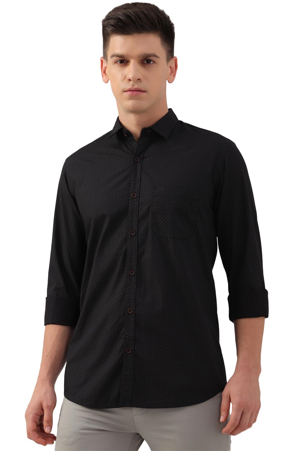 Peter England Men Cotton Printed Slim Fit Shirt