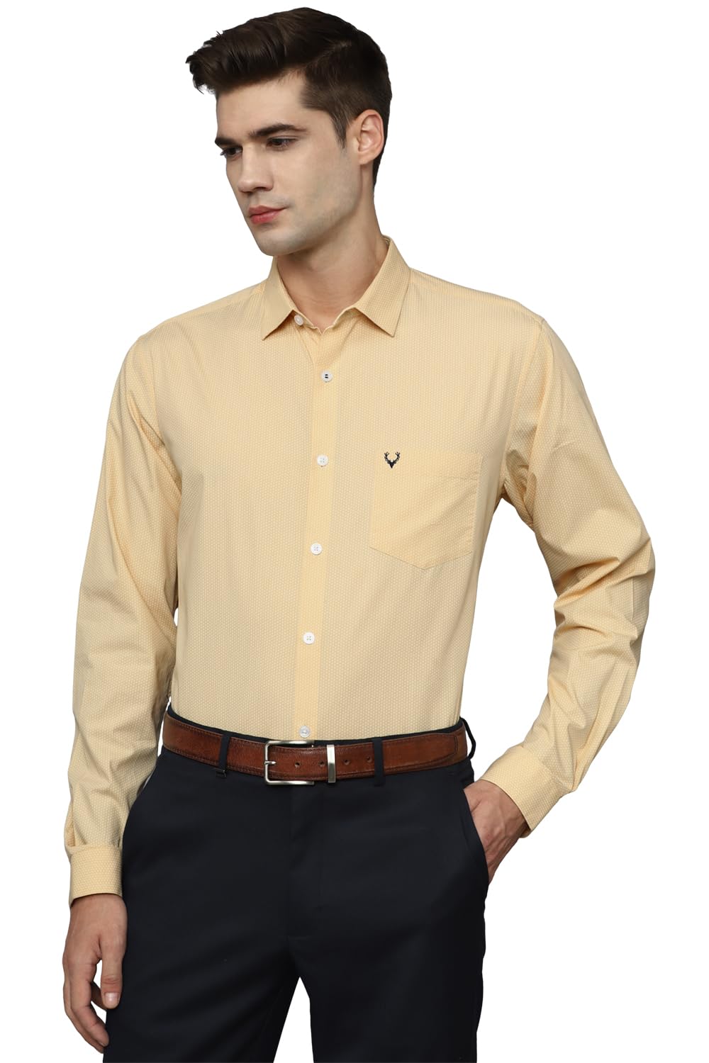 Allen Solly Men's 100% Cotton Regular Fit Shirt